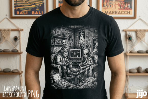 Bigfoot Alien Gaming Retro PNG: A Design Asset Breakdown