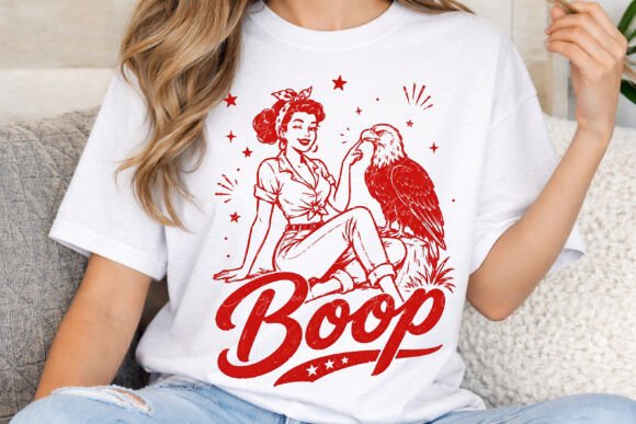 Boop PNG: Vintage Americana Design for Patriotic Projects