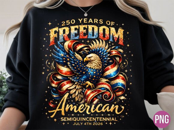 Celebrate 250 Years with a Bold Freedom Eagle Design