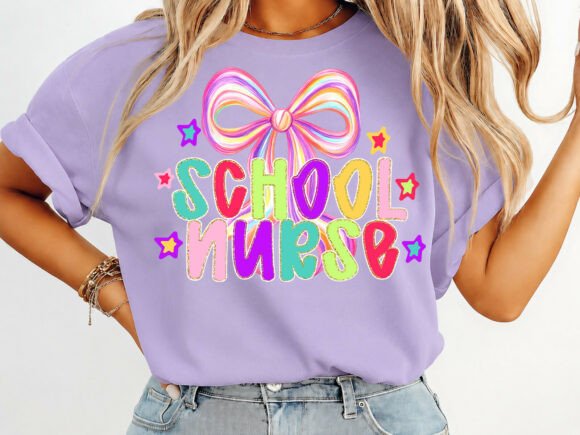 Cheerful School Nurse Back to School T-Shirt Design