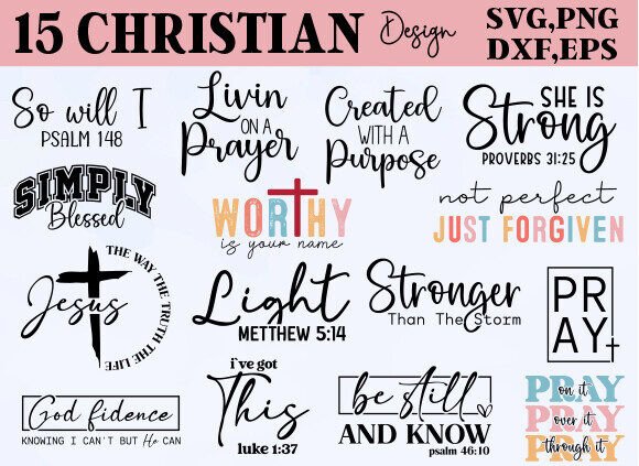 Christian SVG Bundle: Elevate Your Faith-Based Designs