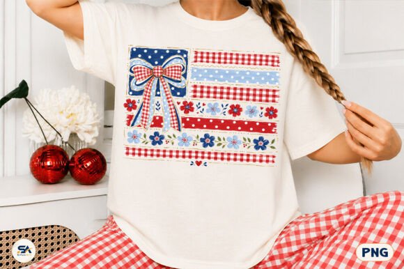 Coquette American Flag PNG: A Stylish Patriotic Design Asset