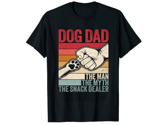 Dog Dad Snack Dealer: A Modern Father's Day T-Shirt Design