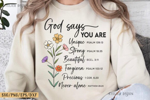 God Says You Are Svg, Christian Svg Png: Faith-Based Design Assets