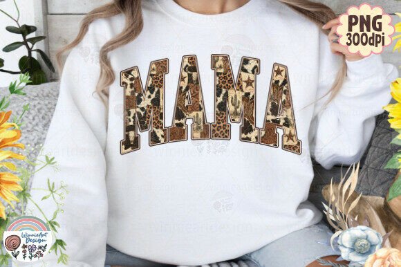 Mama Western Cow Print Howdy Cowhide PNG: A Designer's Asset