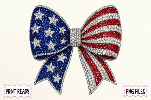 Sparkling Patriotism: Integrating USA Flag Bow Rhinestone Art into Modern Design