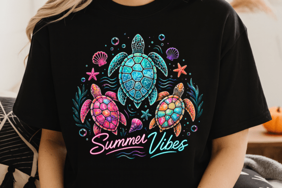 Summer Vibes Turtle PNG: A Splash of Tropical Energy