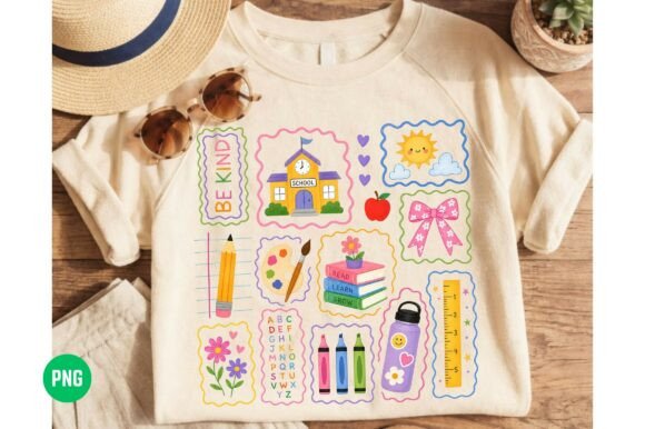 Vibrant Colorful Doodle Back to School PNG for Design